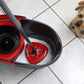 Easywring Microfiber Spin Mop, Bucket Floor Cleaning System, Red, Gray, Standard