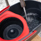 Easywring Microfiber Spin Mop, Bucket Floor Cleaning System, Red, Gray, Standard