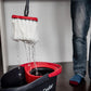Easywring Microfiber Spin Mop, Bucket Floor Cleaning System, Red, Gray, Standard
