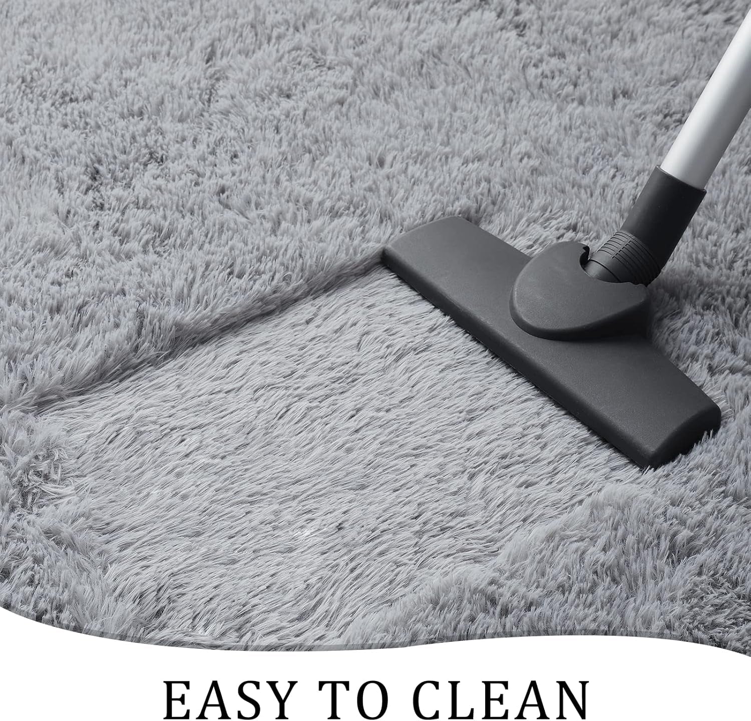 Soft Runner Rugs for Bedroom Living Room Plush Fluffy Rug 2X6 Feet, Shag Furry Area Rug Carpet Non Shedding for Nursery Children Kids Girls Room Home Decorative, Grey