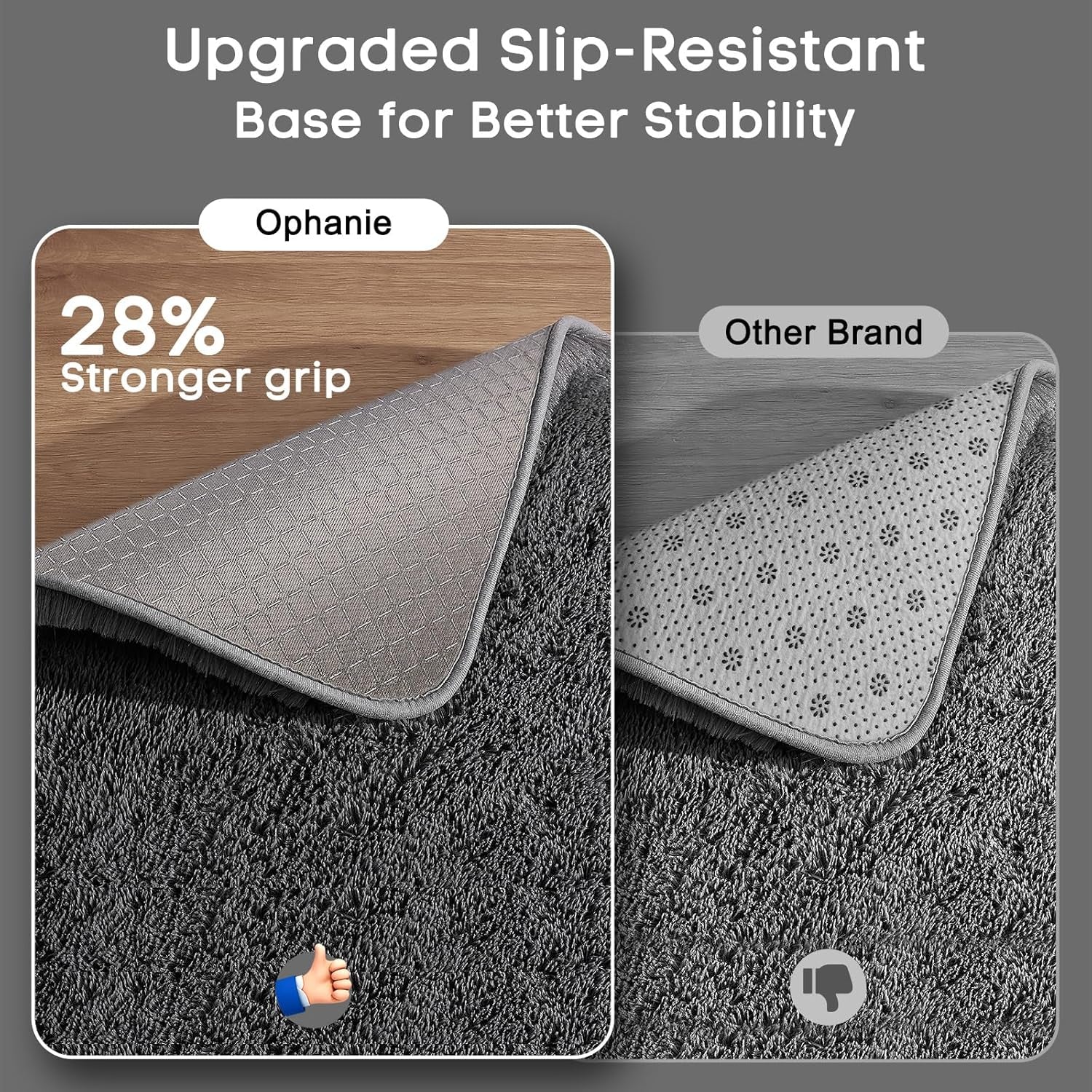 Small Rug Upgrade Non Slip Throw Bedside Area Rugs, Fluffy Soft Grey Mini Bedroom Carpet, Affordable Door Entryway Indoor inside Front Entrance Dog 2X3 Mat, Home Decor Aesthetic, Nursery