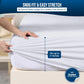 Waterproof Mattress Protector Queen Size, Premium Terry Mattress Cover 200 GSM, Breathable, Fitted Style with Stretchable Pockets (White)