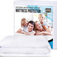 Waterproof Mattress Protector Queen Size, Premium Terry Mattress Cover 200 GSM, Breathable, Fitted Style with Stretchable Pockets (White)