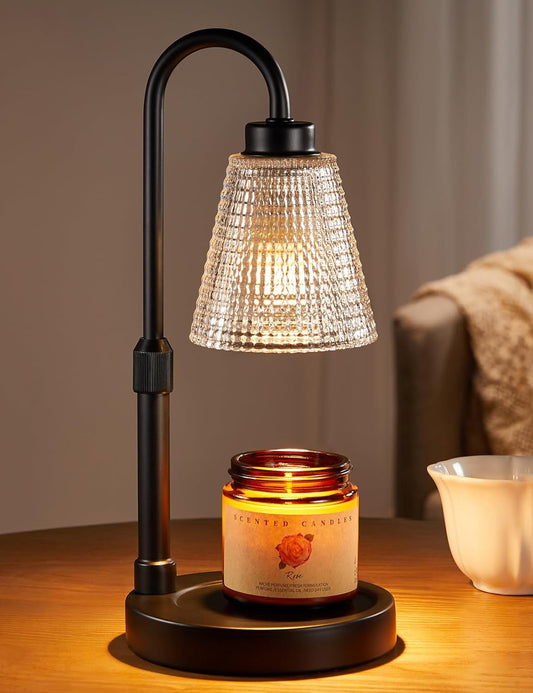 Candle Warmer Lamp with Timer, Dimmable Candle Warmer for Jar Candles, Height Adjustable Wax Melts Warmer, Birthday Gifts for Women Mom, House Warming Gifts New Home Decor