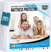 Waterproof Mattress Protector Queen Size, Premium Terry Mattress Cover 200 GSM, Breathable, Fitted Style with Stretchable Pockets (White)