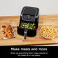 | Air Fryer | 4-In-1 Pro Air Fry, Roast, Reheat, Dehydrate | 5QT Capacity Fits up to 4Lbs of French Fries | 400F Max Temp | Nonstick Basket & Crisper Plate | 120V | Grey | AF141