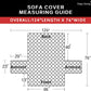 Reversible Couch Cover for 3 Cushion Couch Sofa Cover for Dogs Water Resistant Furniture Protector Cover with Foam Sticks Elastic Straps for Pet Cat (Sofa, Gray/Light Gray)